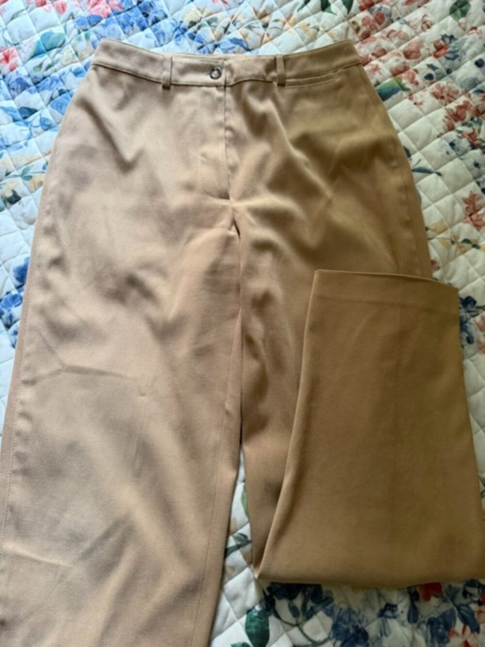 Talbots Tan Button Front Slacks- size 4P